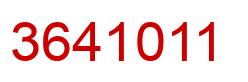 Number 3641011 red image