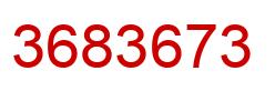 Number 3683673 red image