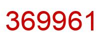 Number 369961 red image