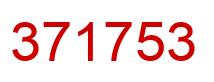 Number 371753 red image