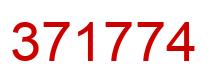 Number 371774 red image