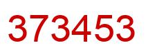 Number 373453 red image