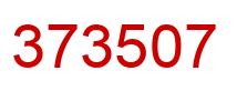 Number 373507 red image