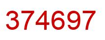 Number 374697 red image
