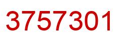 Number 3757301 red image