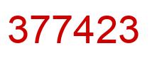 Number 377423 red image