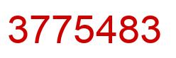 Number 3775483 red image