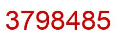 Número 3798485 imagen rojo