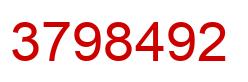 Number 3798492 red image
