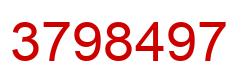 Number 3798497 red image