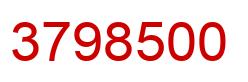 Number 3798500 red image