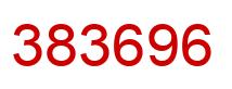 Number 383696 red image