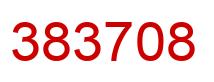 Number 383708 red image