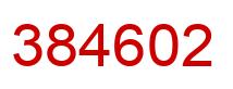 Number 384602 red image