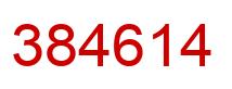 Number 384614 red image