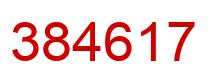 Number 384617 red image