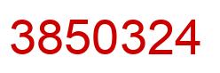Number 3850324 red image
