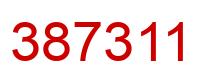 Number 387311 red image