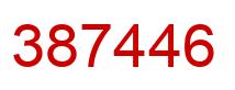 Number 387446 red image