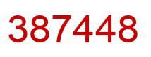 Number 387448 red image