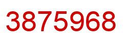 Number 3875968 red image