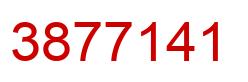 Number 3877141 red image