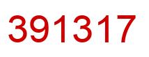 Number 391317 red image