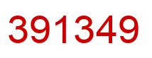 Number 391349 red image