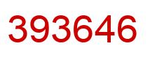 Number 393646 red image