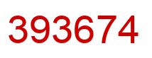 Number 393674 red image