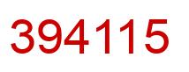 Number 394115 red image