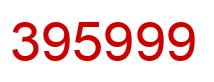 Number 395999 red image