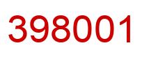 Number 398001 red image