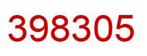 Number 398305 red image