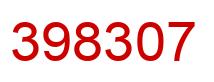 Number 398307 red image