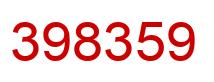 Number 398359 red image