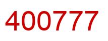 Número 400777 imagen rojo