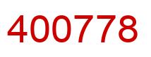 Número 400778 imagen rojo