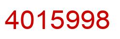 Number 4015998 red image