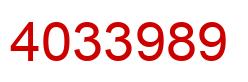 Número 4033989 imagen rojo