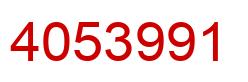 Number 4053991 red image