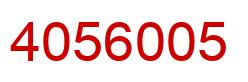 Número 4056005 imagen rojo