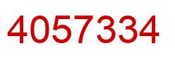 Number 4057334 red image