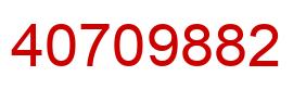 Number 40709882 red image