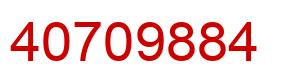 Number 40709884 red image