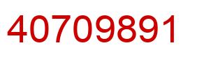 Number 40709891 red image