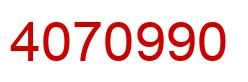 Number 4070990 red image