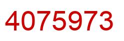 Number 4075973 red image