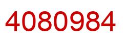 Number 4080984 red image