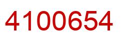 Número 4100654 imagen rojo